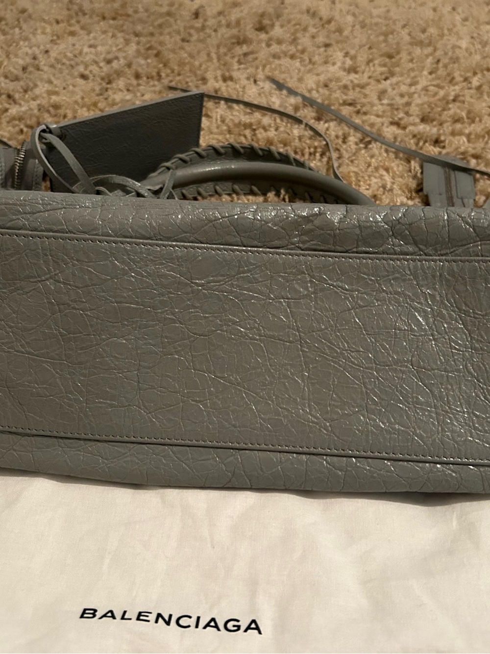 Balenciaga Gray Leather City Shoulder Bag with Top Handles - Picture 5 of 16